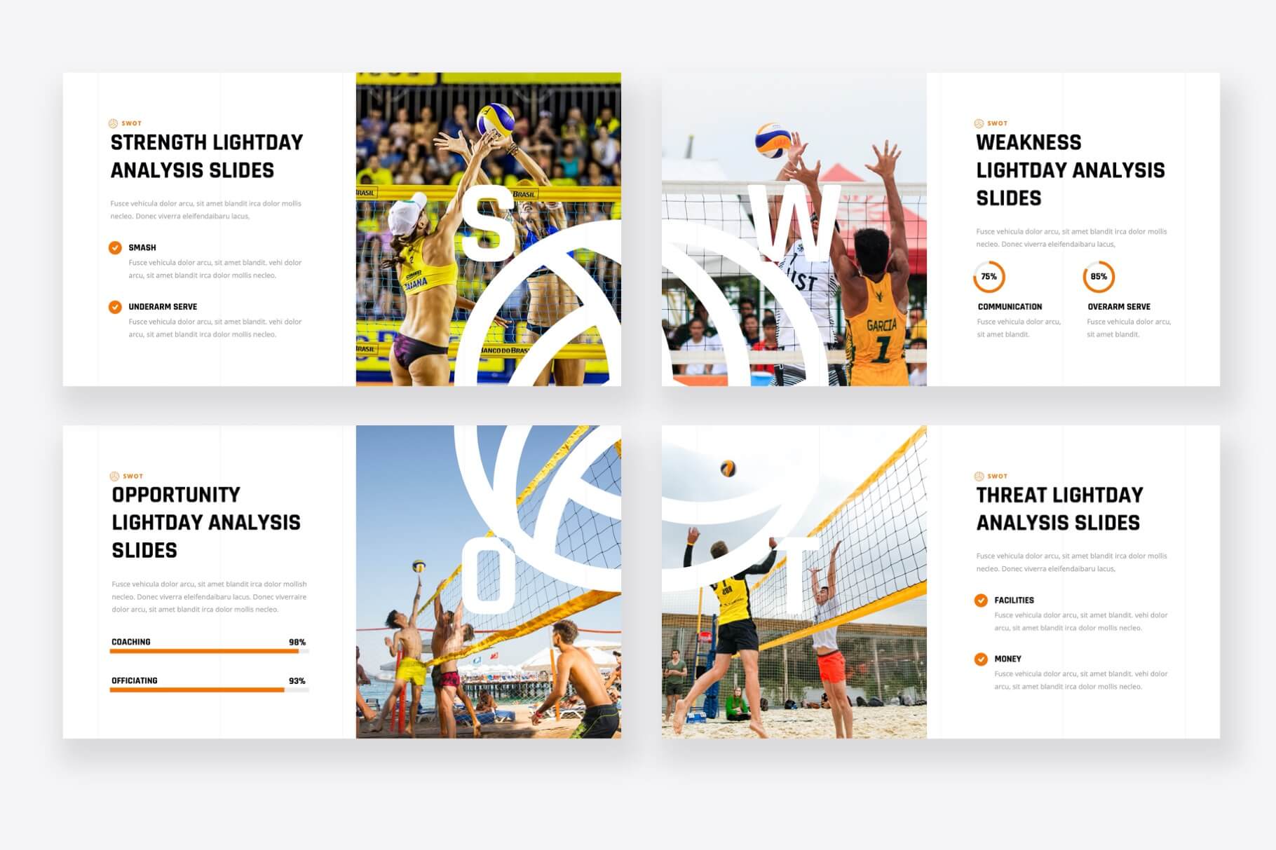 LIGHTDAY Volleyball Sport Google Slides Template MasdikaStudio