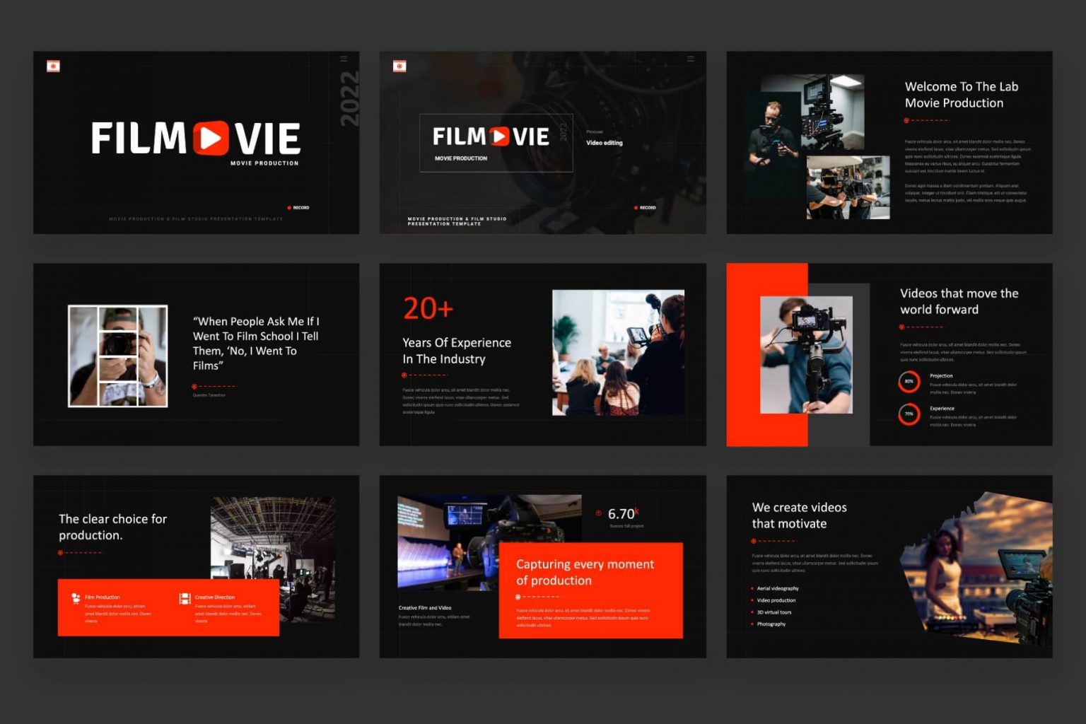 FILMOVIE - Movie Production & Film Studio Powerpoint Template